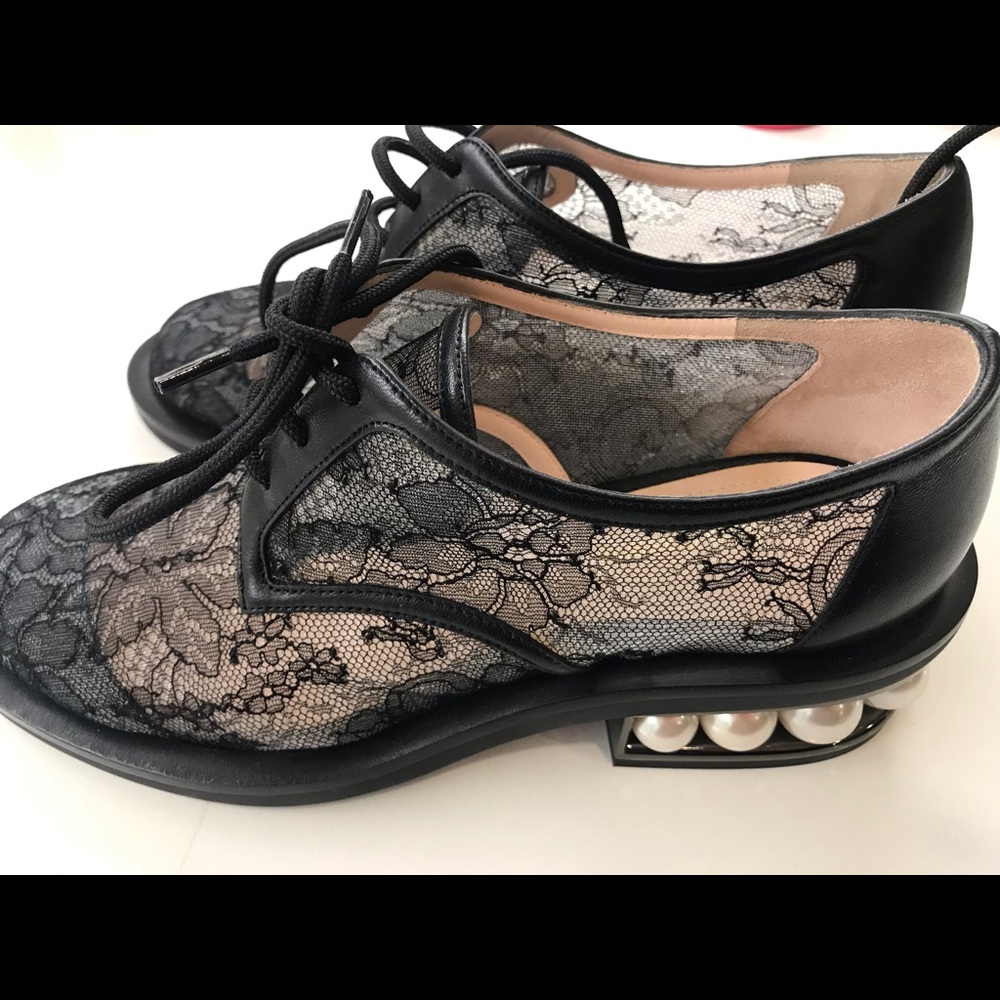 NICOLAS KIRKWOOD CASATI BLACK LACE DERBY 36
